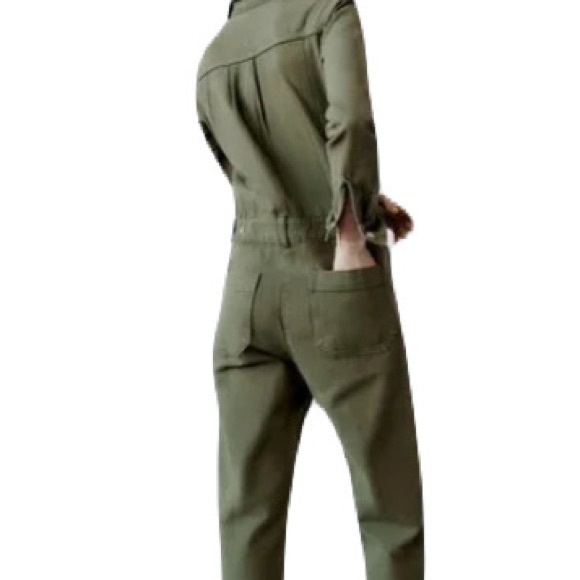 Zara Cotton Utility Jumpsuit NEW - Picture 4 of 14